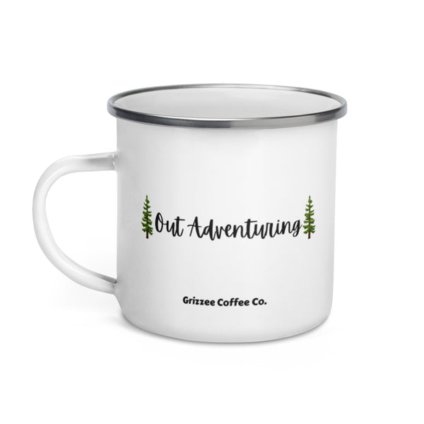 And So The Adventure Begind Printed Mug Camping Enamel Cup