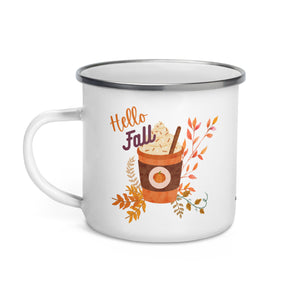 Hello Fall - Enamel Coffee Mug